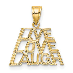 14K LIVE LAUGH LOVE Charm