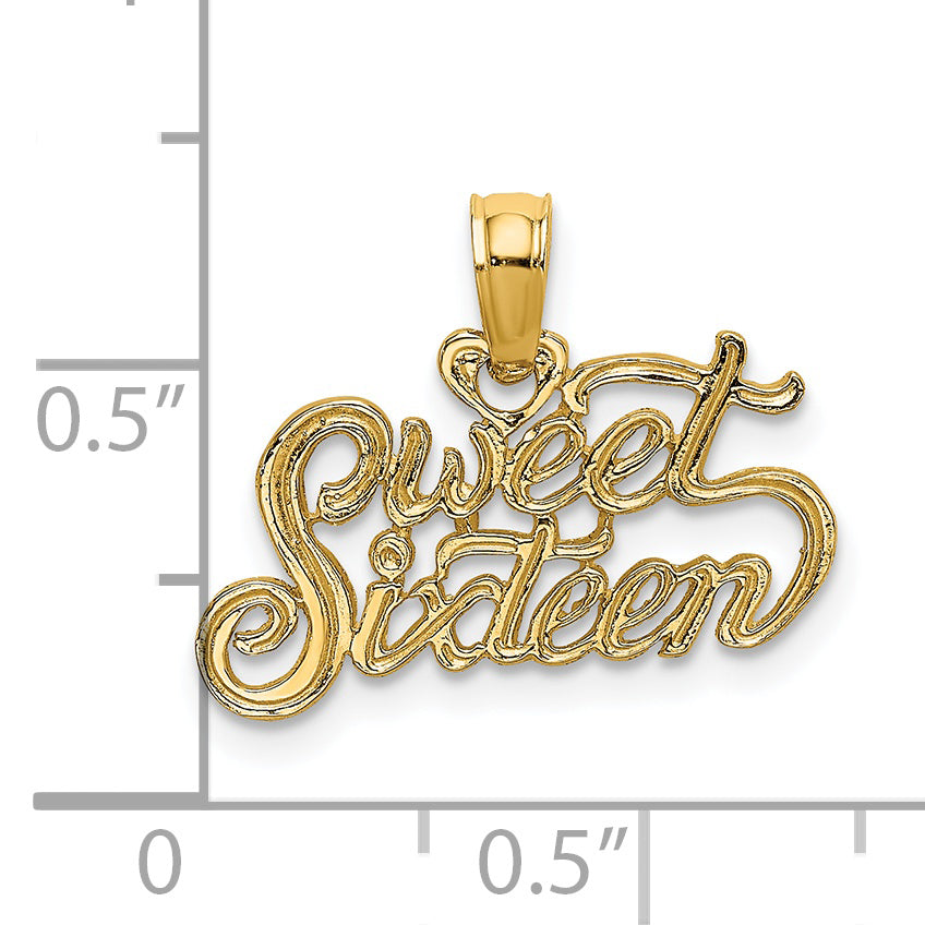 14K SWEET SIXTEEN Charm