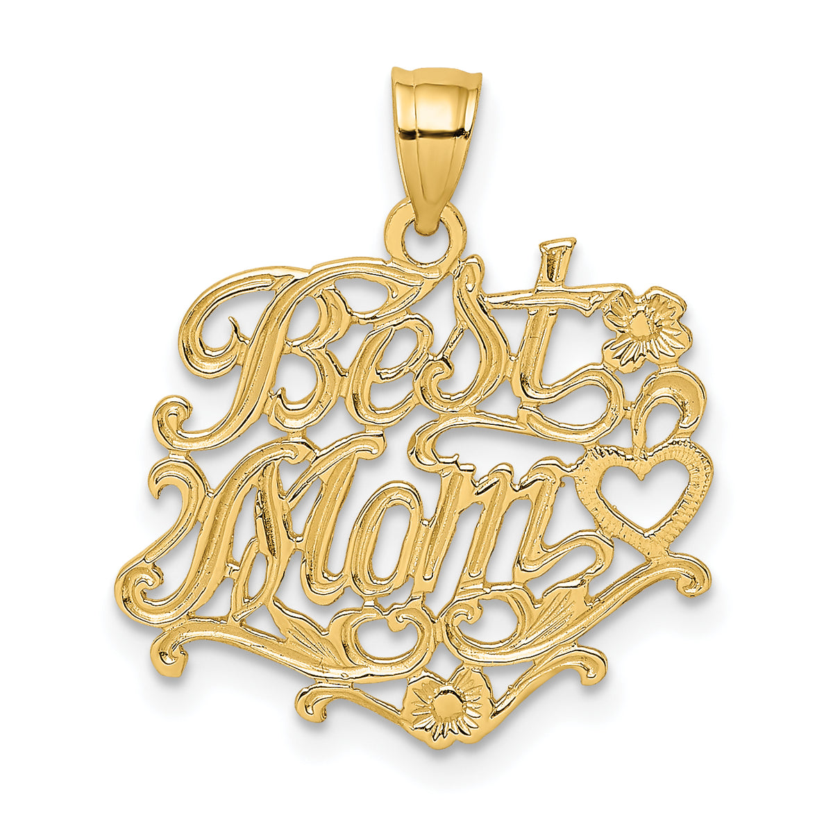 14K BEST MOM Charm