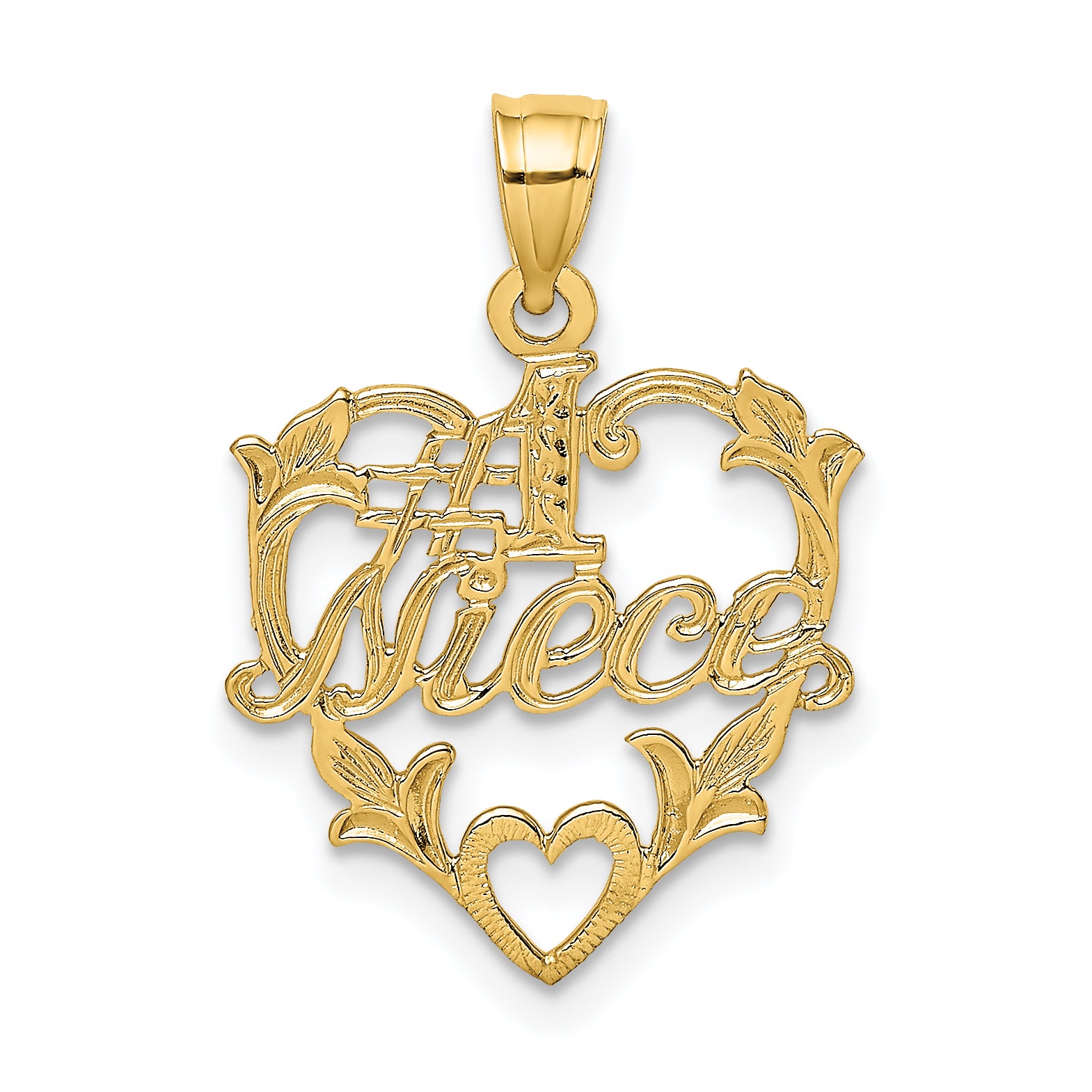 14K #1 NIECE in Heart Charm