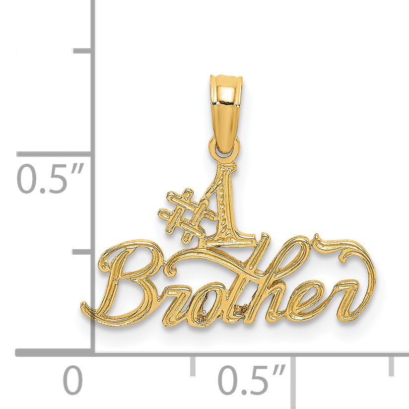 14K #1 BROTHER Charm