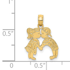 14K Kissing Boy and Girl Charm