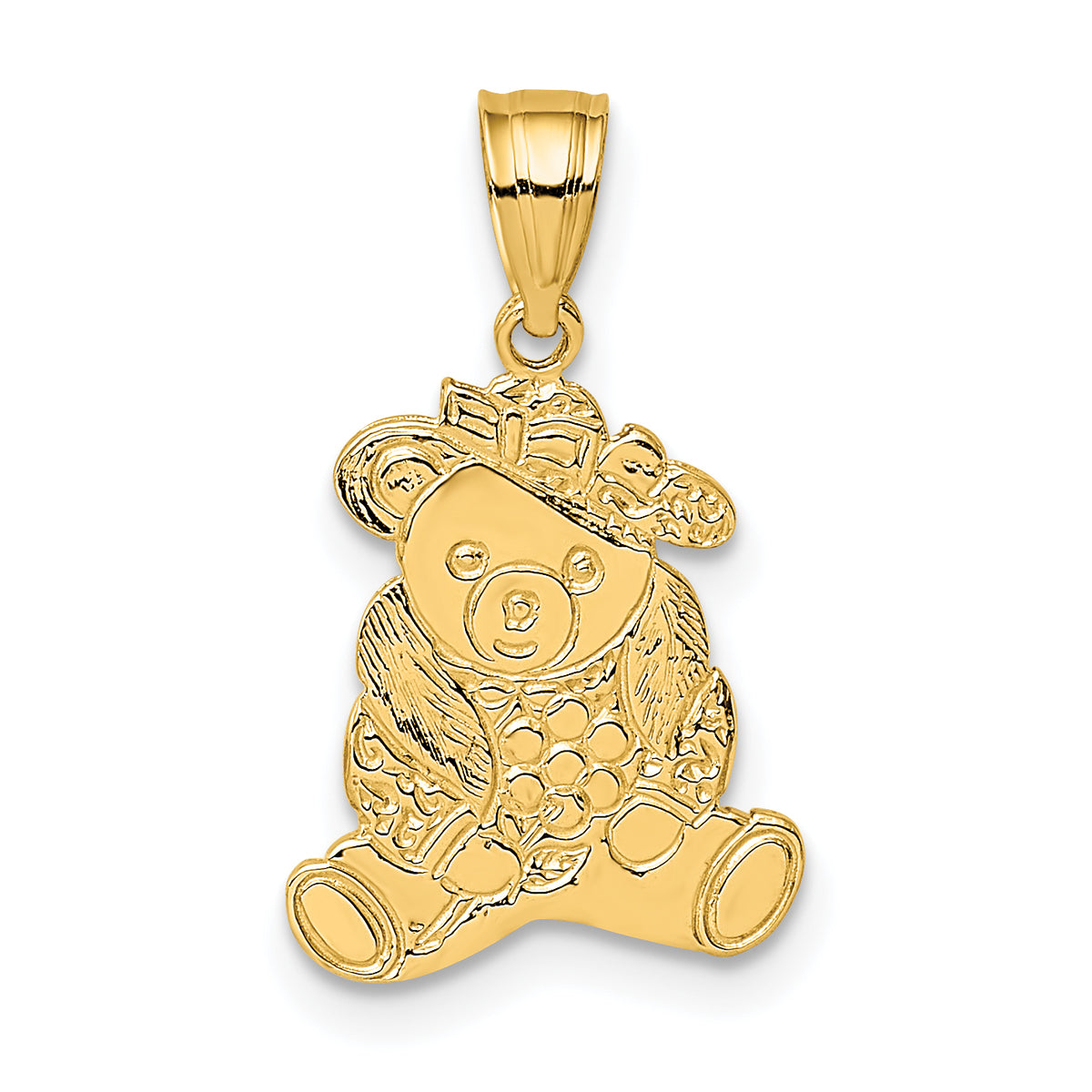 14K Dressed Up Teddy Bear Charm