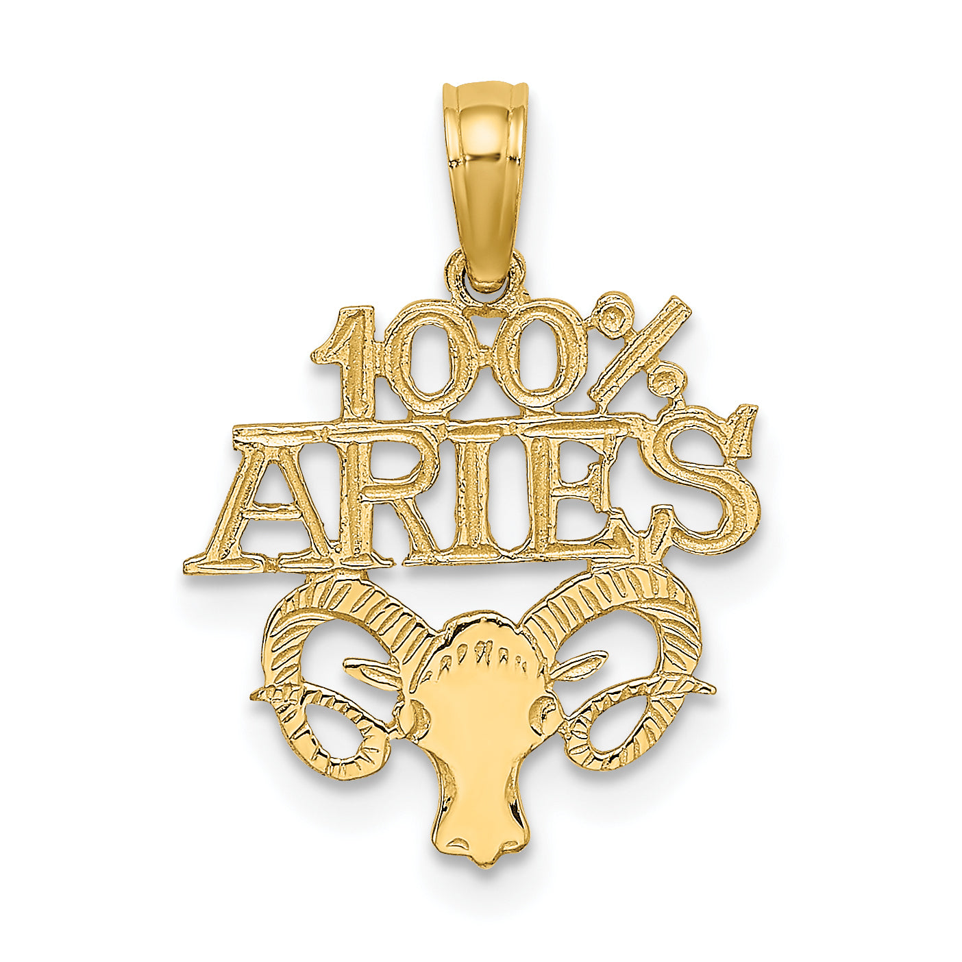 14K 100% ARIES Zodiac Charm