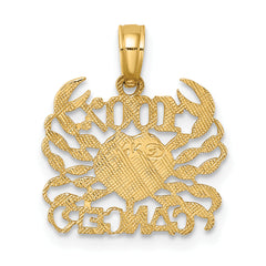 14K 100% CANCER Zodiac Charm