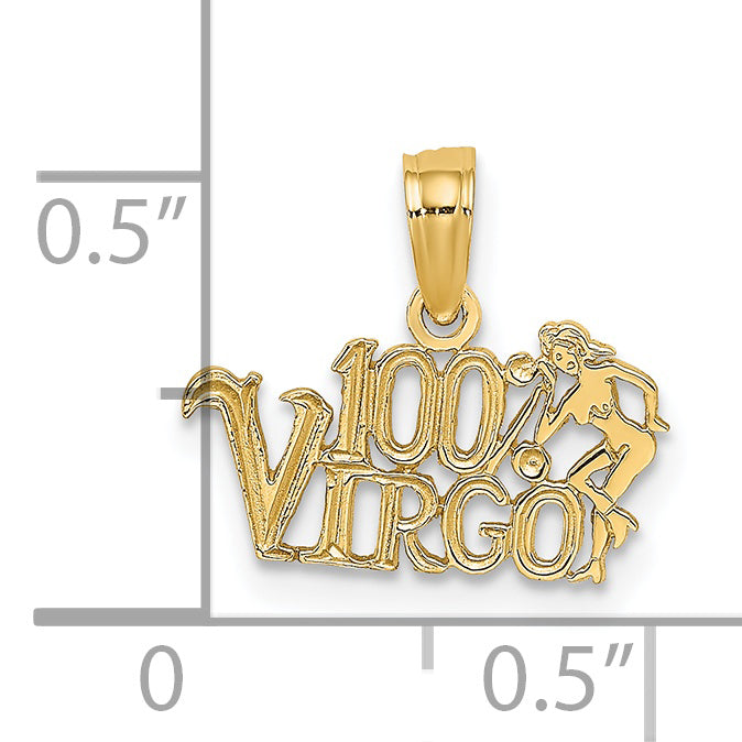 14K 100% VIRGO Zodiac Charm