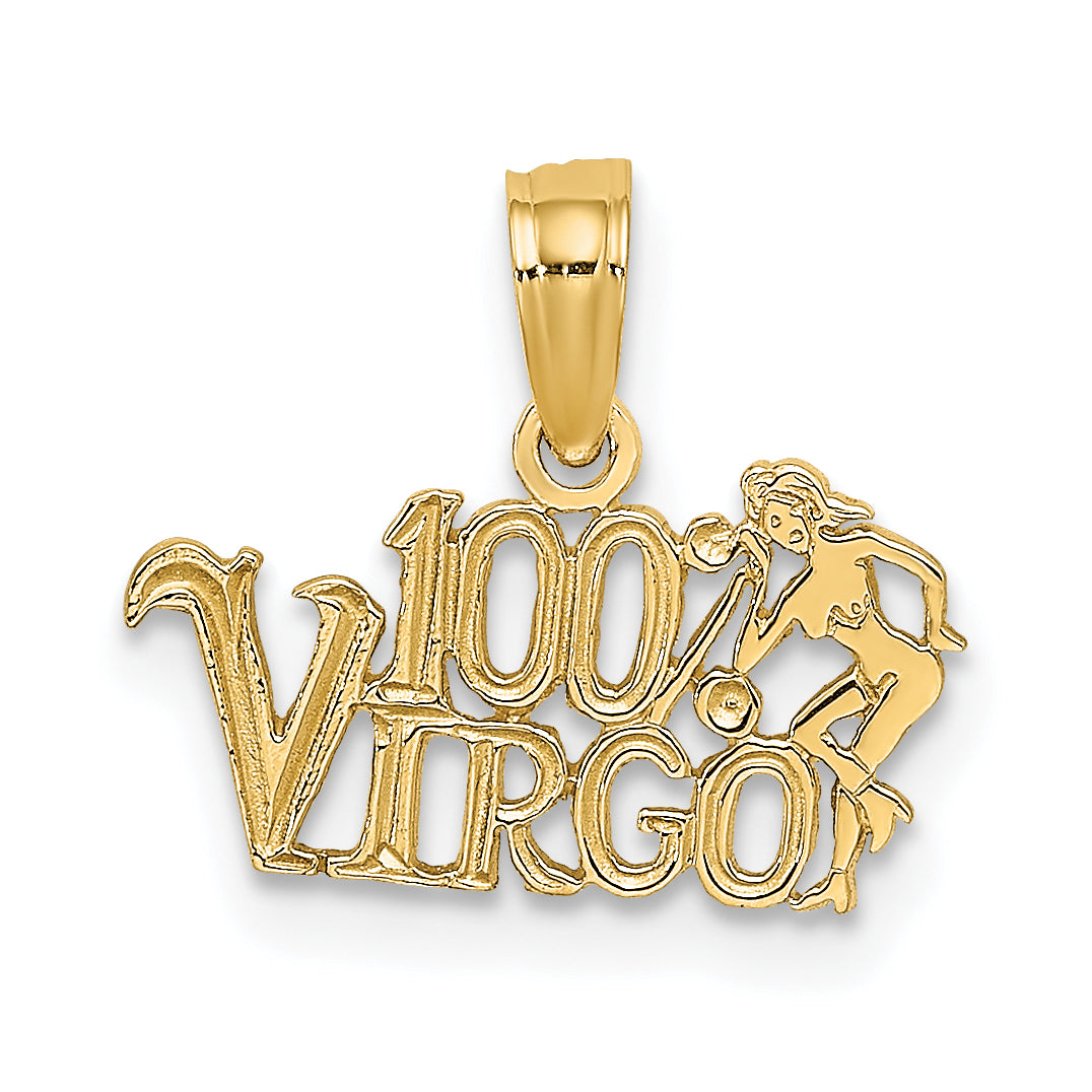 14K 100% VIRGO Zodiac Charm