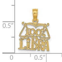 14K 100% LIBRA Zodiac Charm