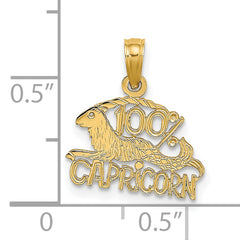 14K 100% CAPRICORN Zodiac Charm