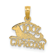 14K 100% CAPRICORN Zodiac Charm