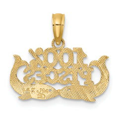 14K 100% PISCES Zodiac Charm