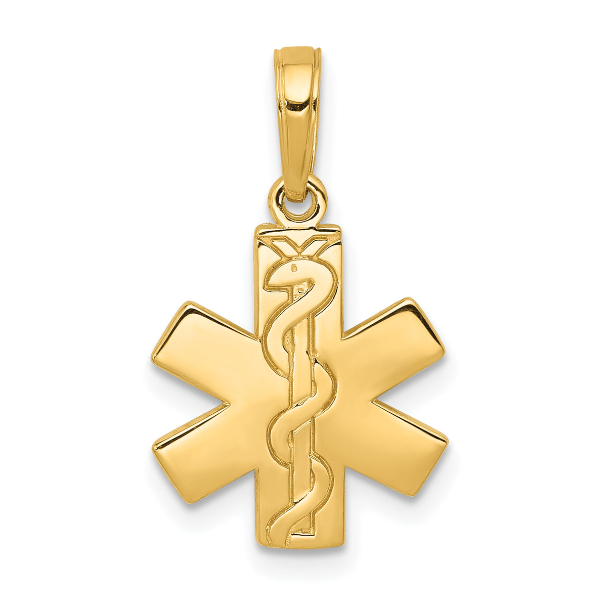 14K Paramedic/EMT Symbol Pendant