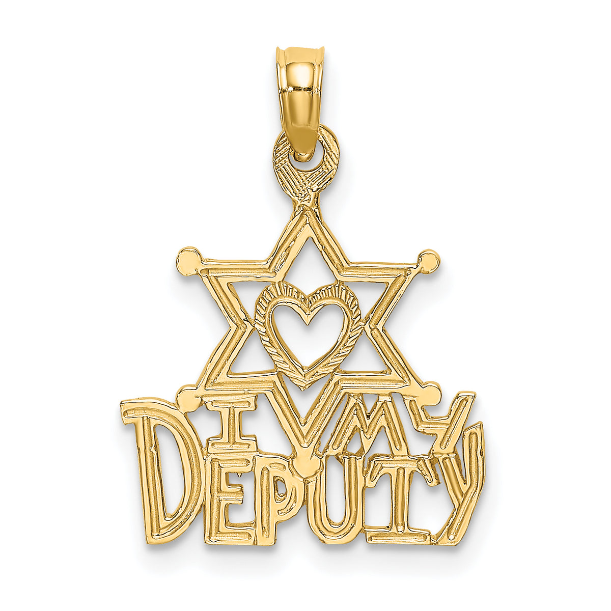 14K I HEART MY DEPUTY Charm