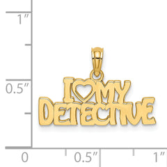 14K I HEART MY DETECTIVE Charm