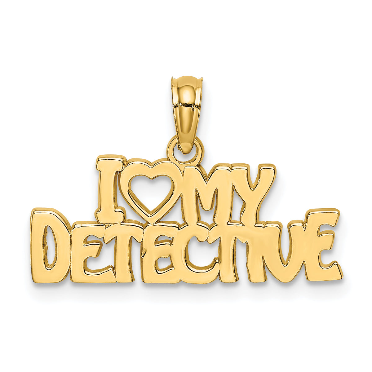 14K I HEART MY DETECTIVE Charm