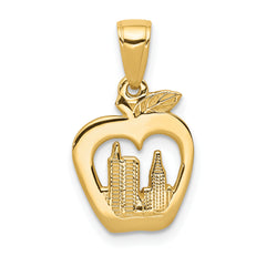 14K New York Skyline in Apple Pendant