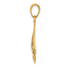 14K Sailboat Pendant