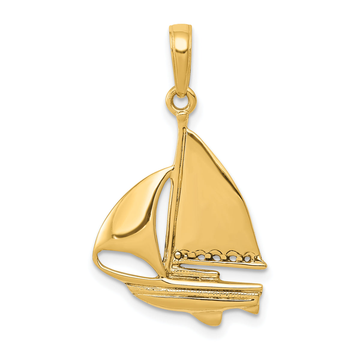 14K Sailboat Pendant