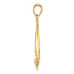 14K Gold Sailboat Pendant for Men  Solid Casted Nautical Charm