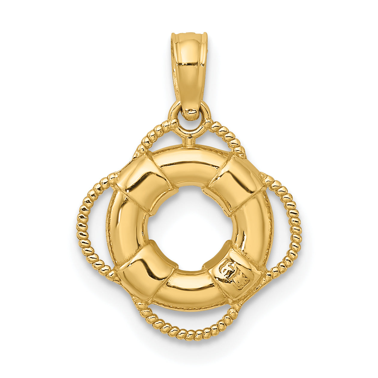 14K 3D Lifesaver Charm