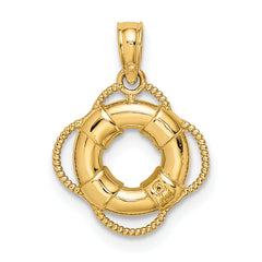 14K 3D Lifesaver Charm