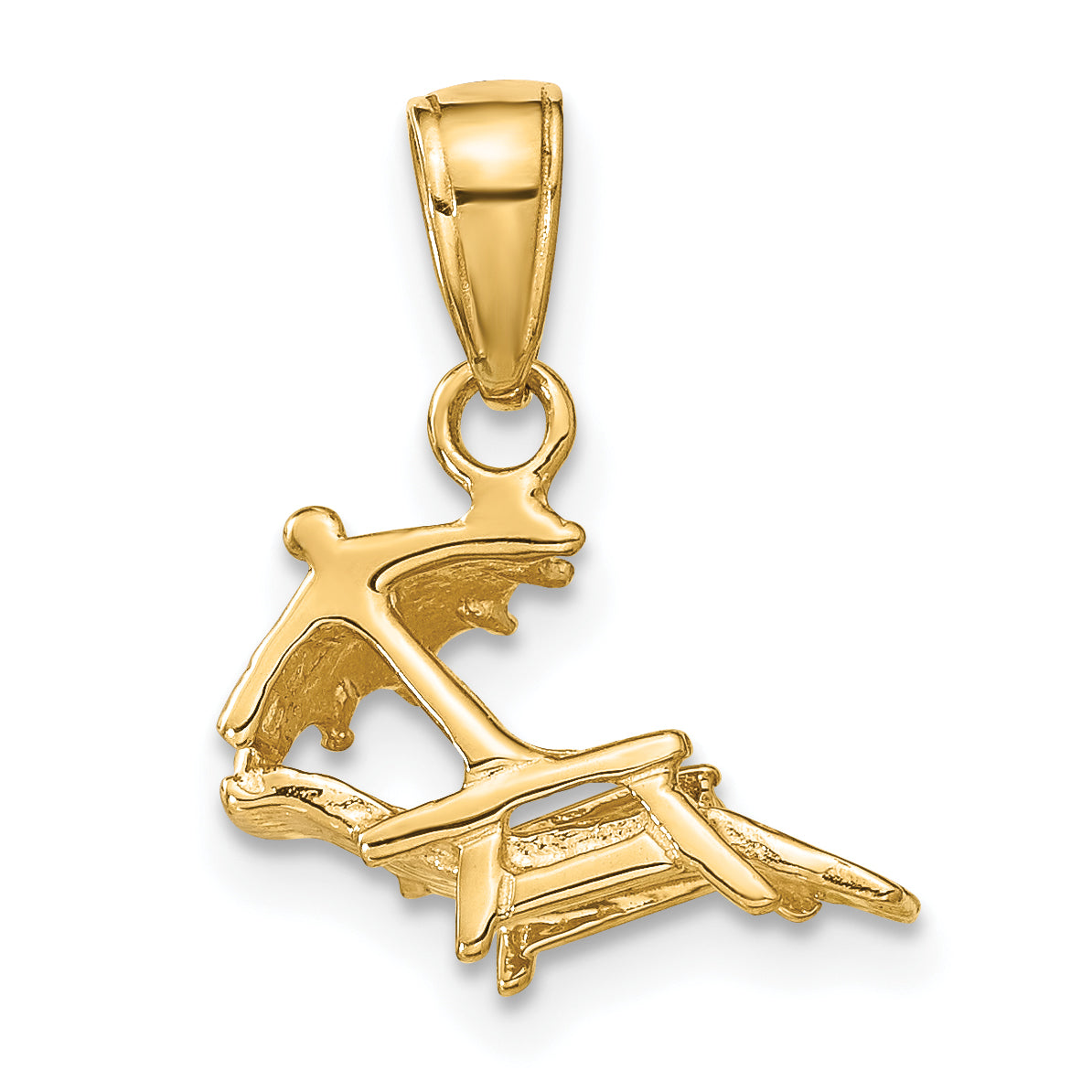 14K 3-D Lounge Beach Chair Pendant