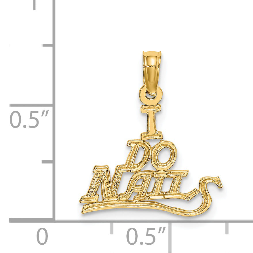 14K I DO NAILS Charm