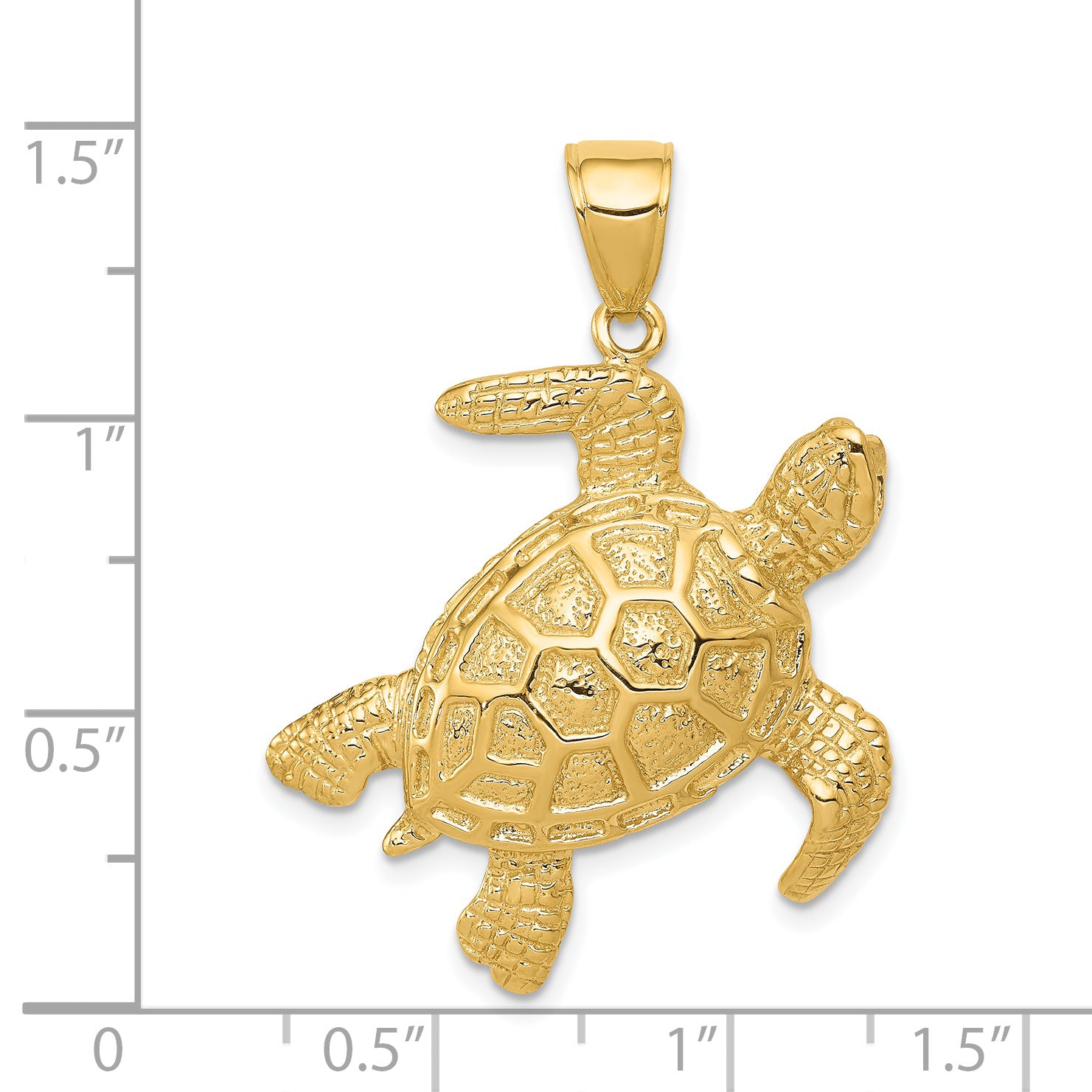 14K Sea Turtle Pendant