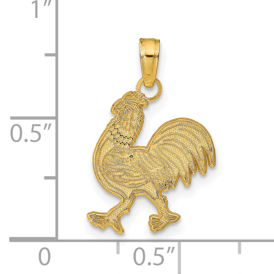 14K Rooster Pendant