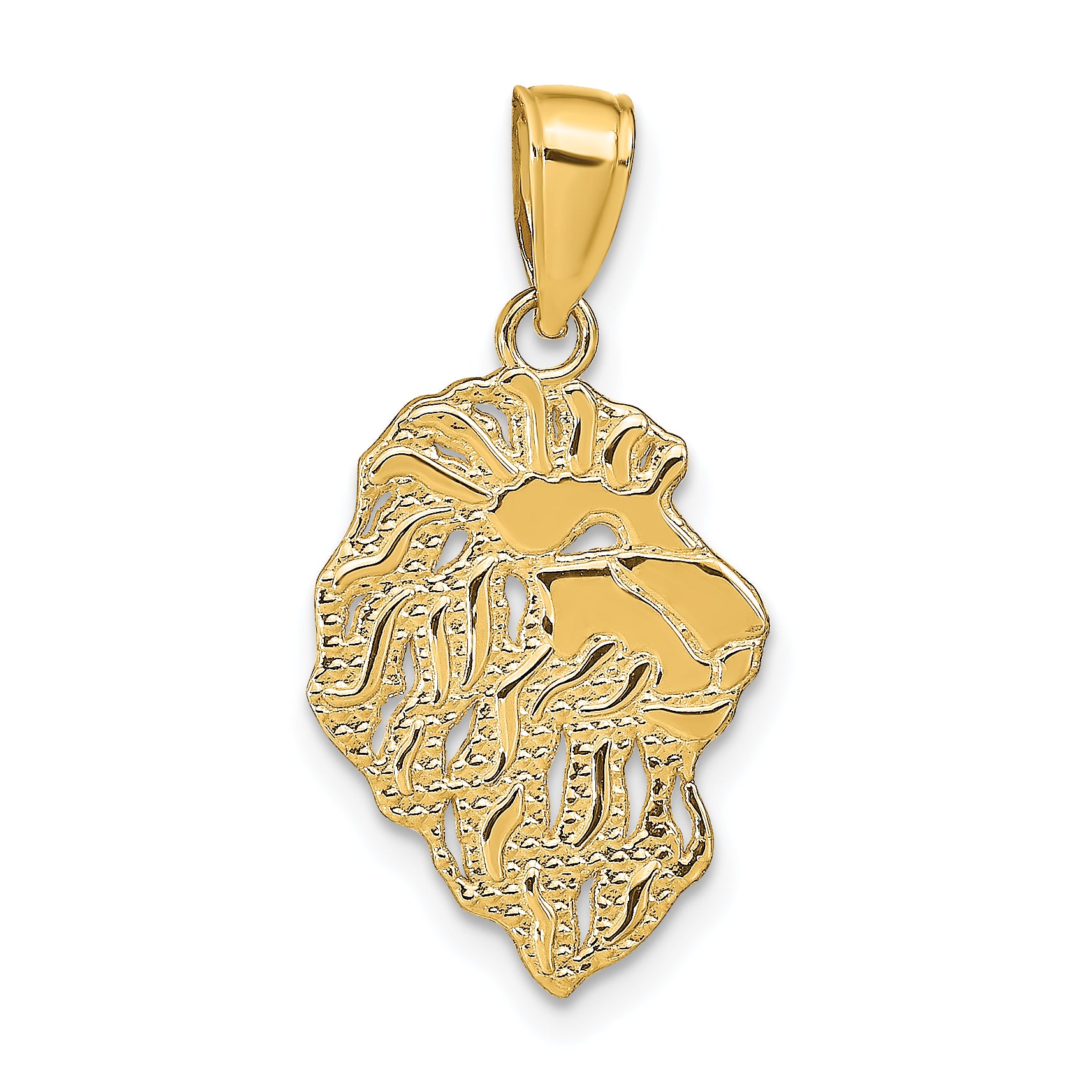 14K Lion Head Pendant