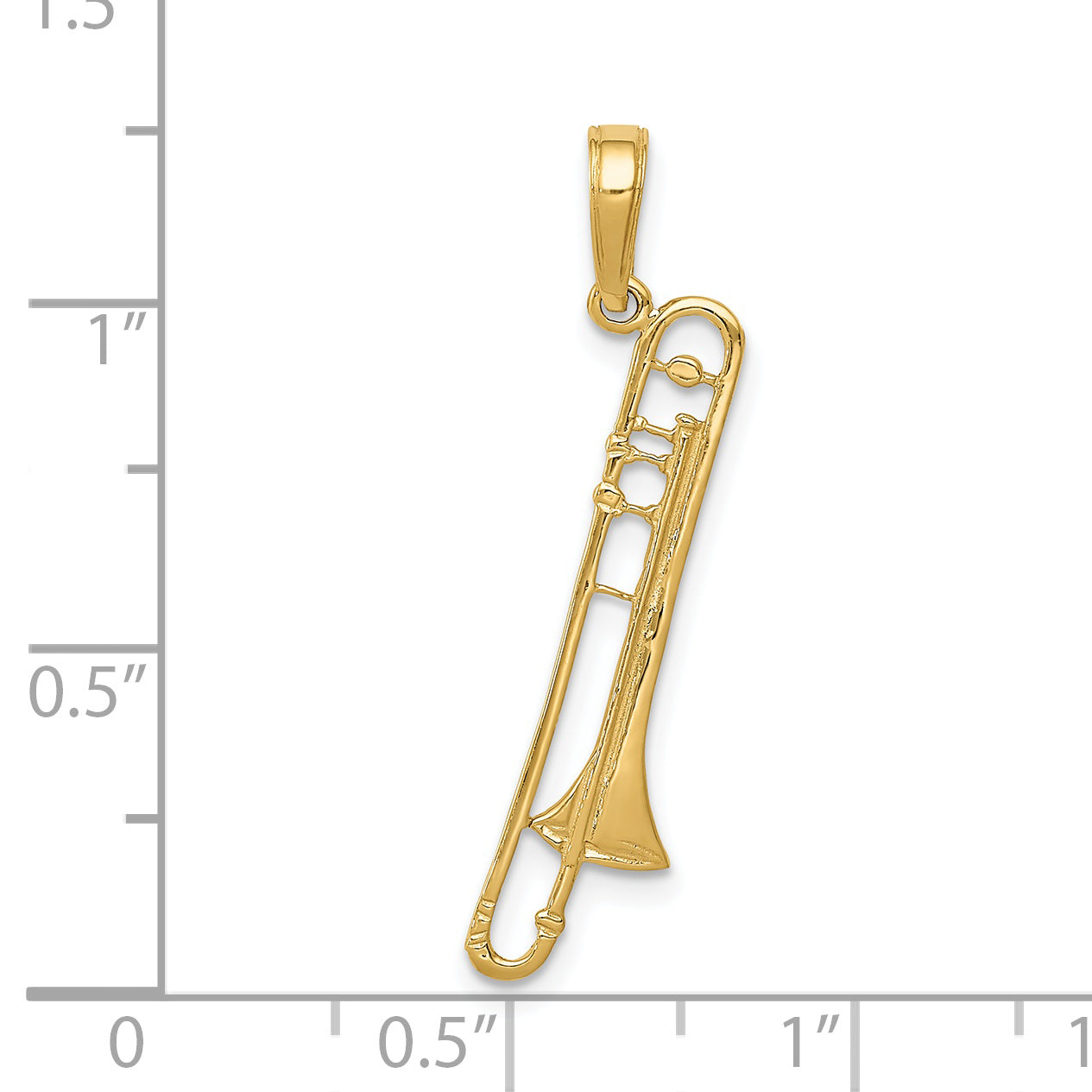 14K Trombone Pendant