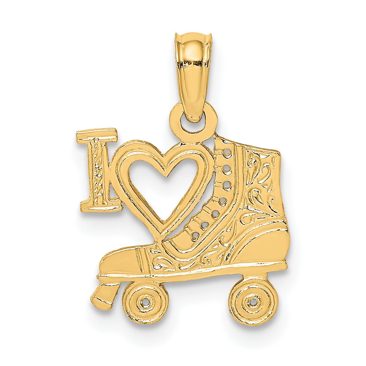 14K I HEART w/Roller Skate Charm