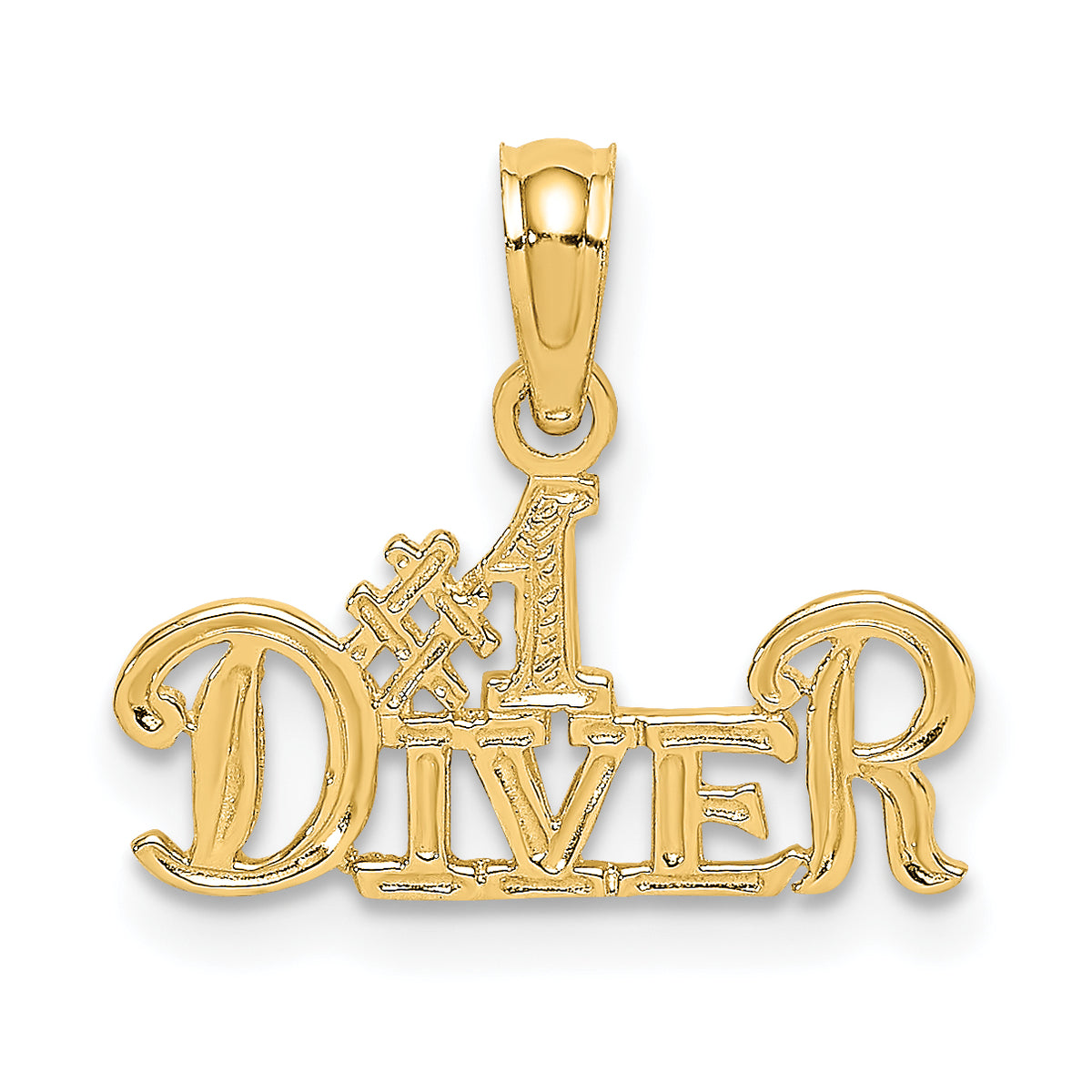 14K #1 DIVER Charm