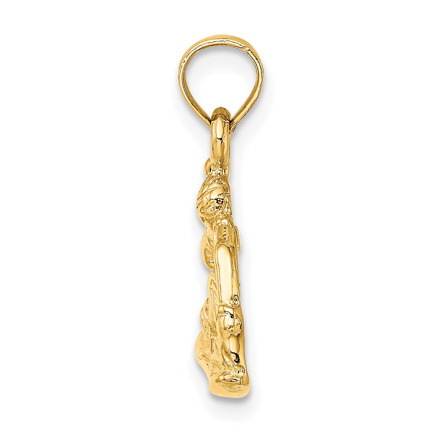 14K Snowboarder Charm