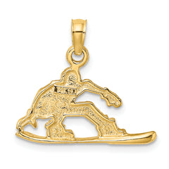 14K Snowboarder Charm