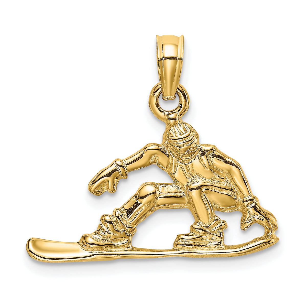 14K Snowboarder Charm