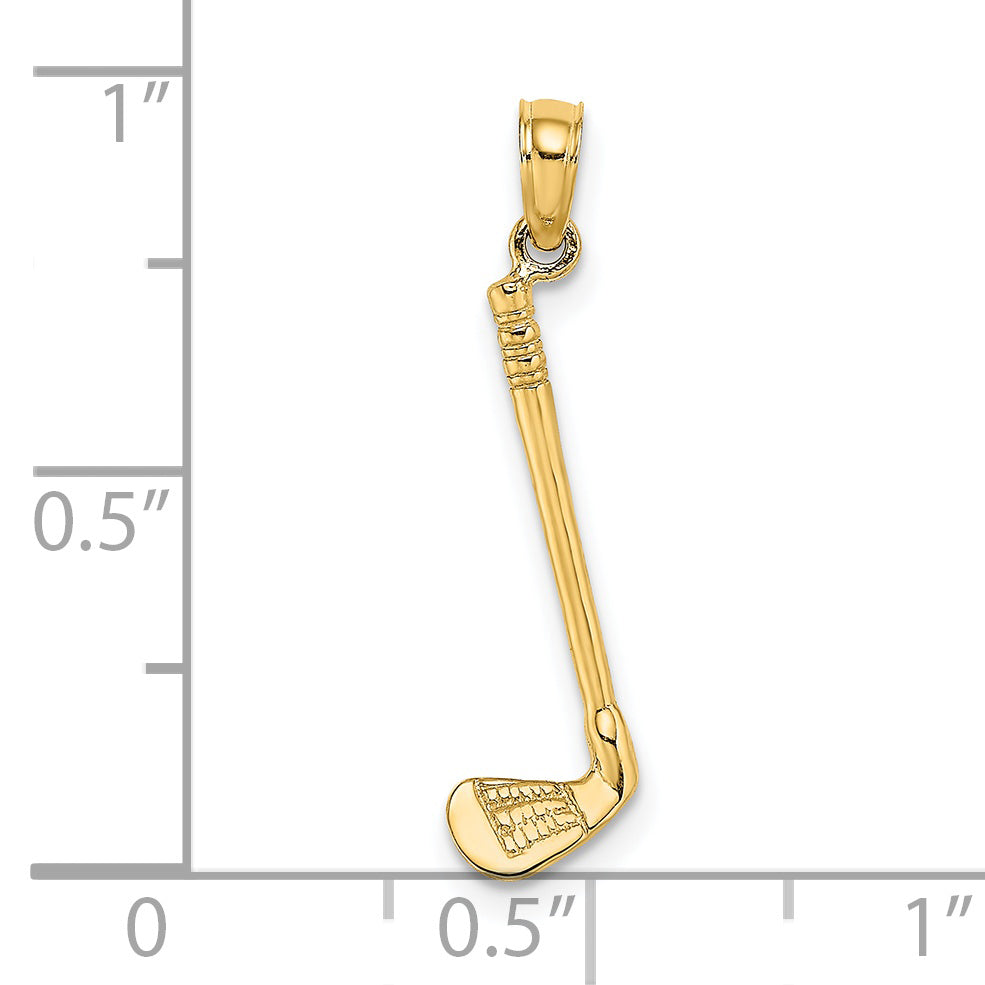 14K 3-D Club Charm