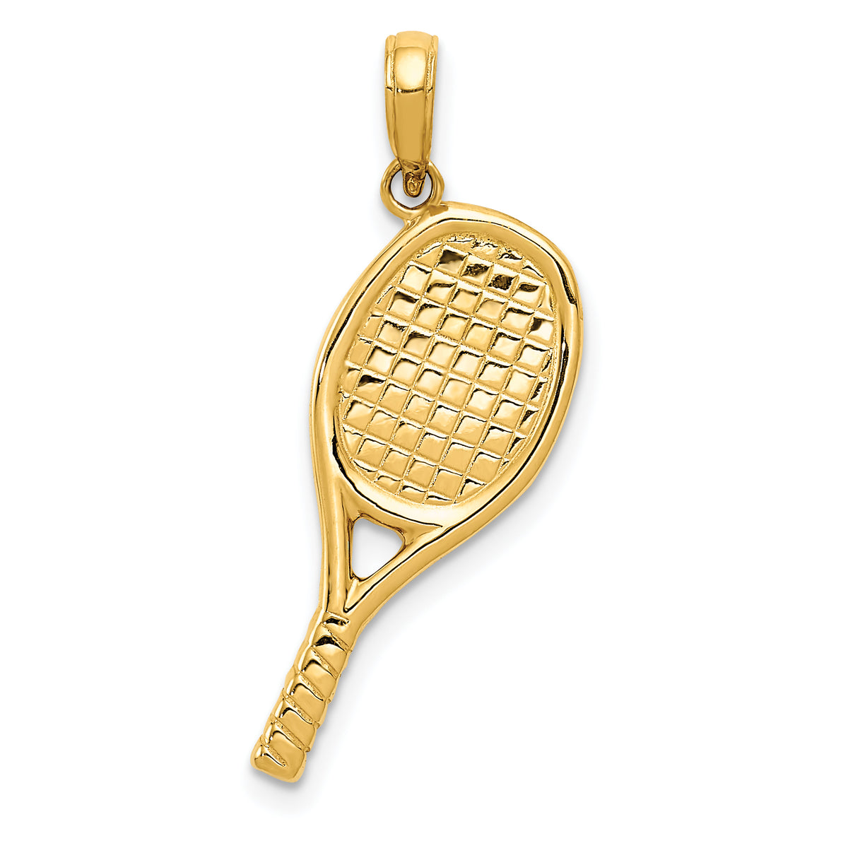 14K 3-D Racquetball Pendant