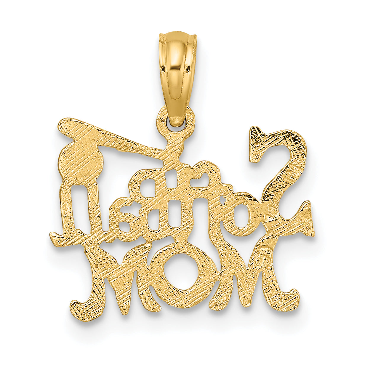 14K SOFTBALL MOM w/ Bat And Ball Charm