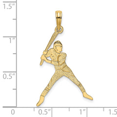 14K Baseball Batter Charm