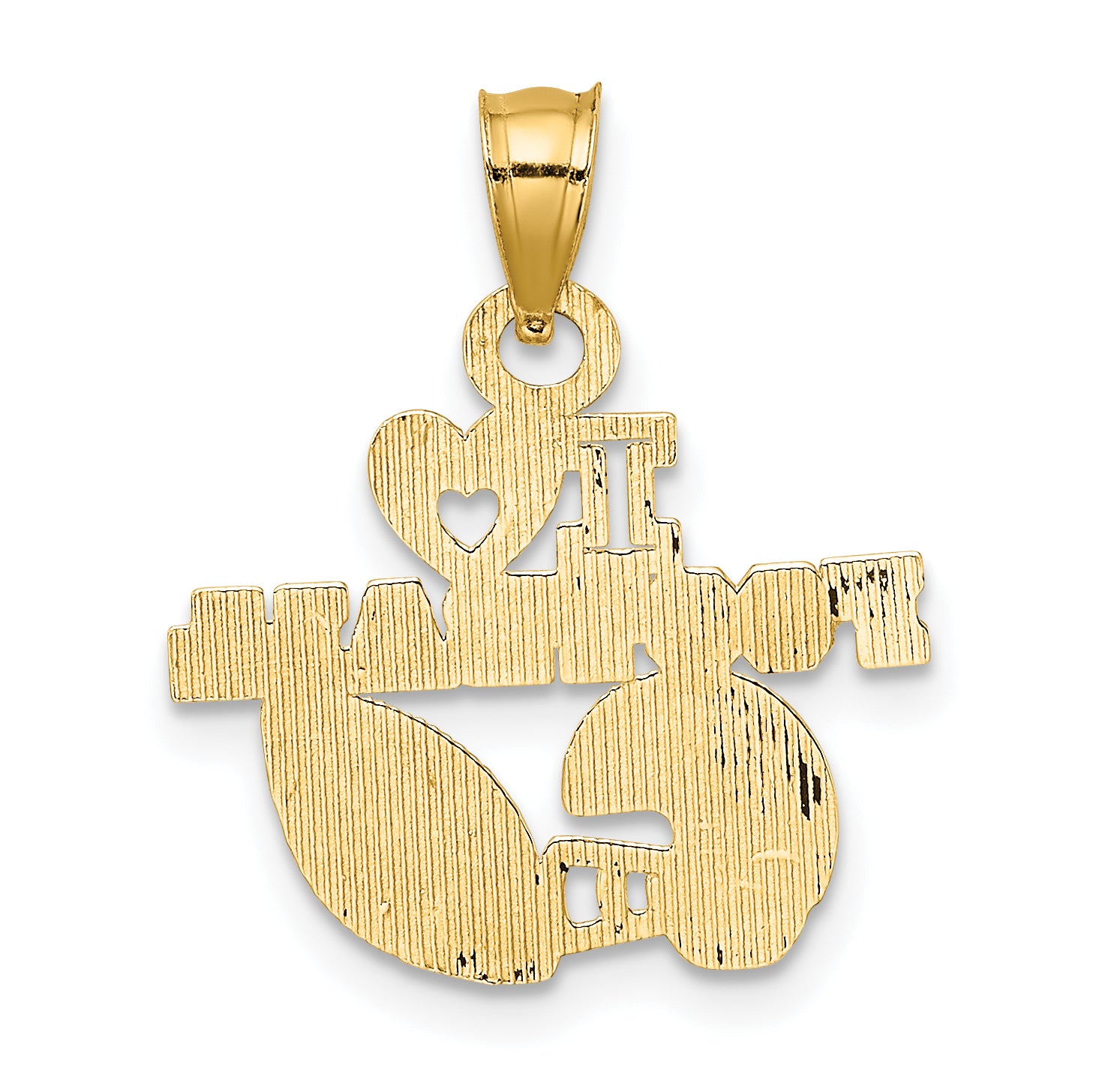 14K I HEART FOOTBALL Charm