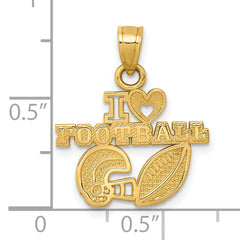 14K I HEART FOOTBALL Charm