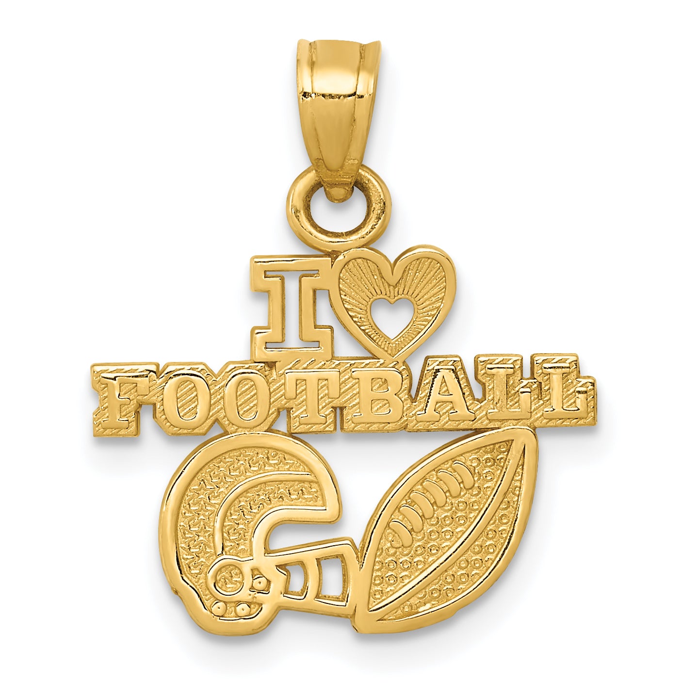 14K I HEART FOOTBALL Charm