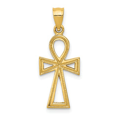 14k Ankh Cross Charm