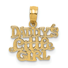 14k Polished  DADDYS LITTLE GIRL Charm