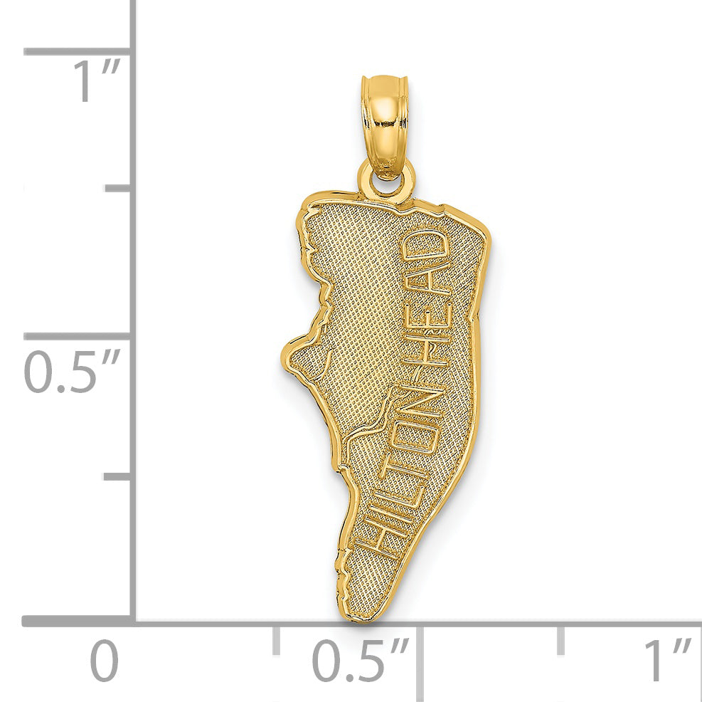 14k HILTON HEAD Map Charm