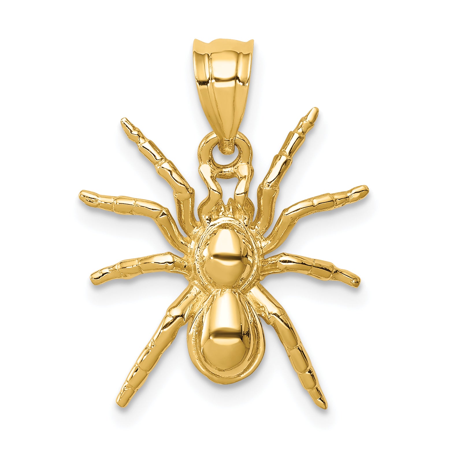 14K Polished Spider Pendant