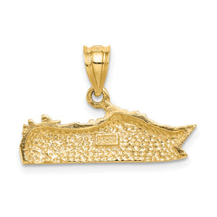 14K Polished Cruse Ship Pendant