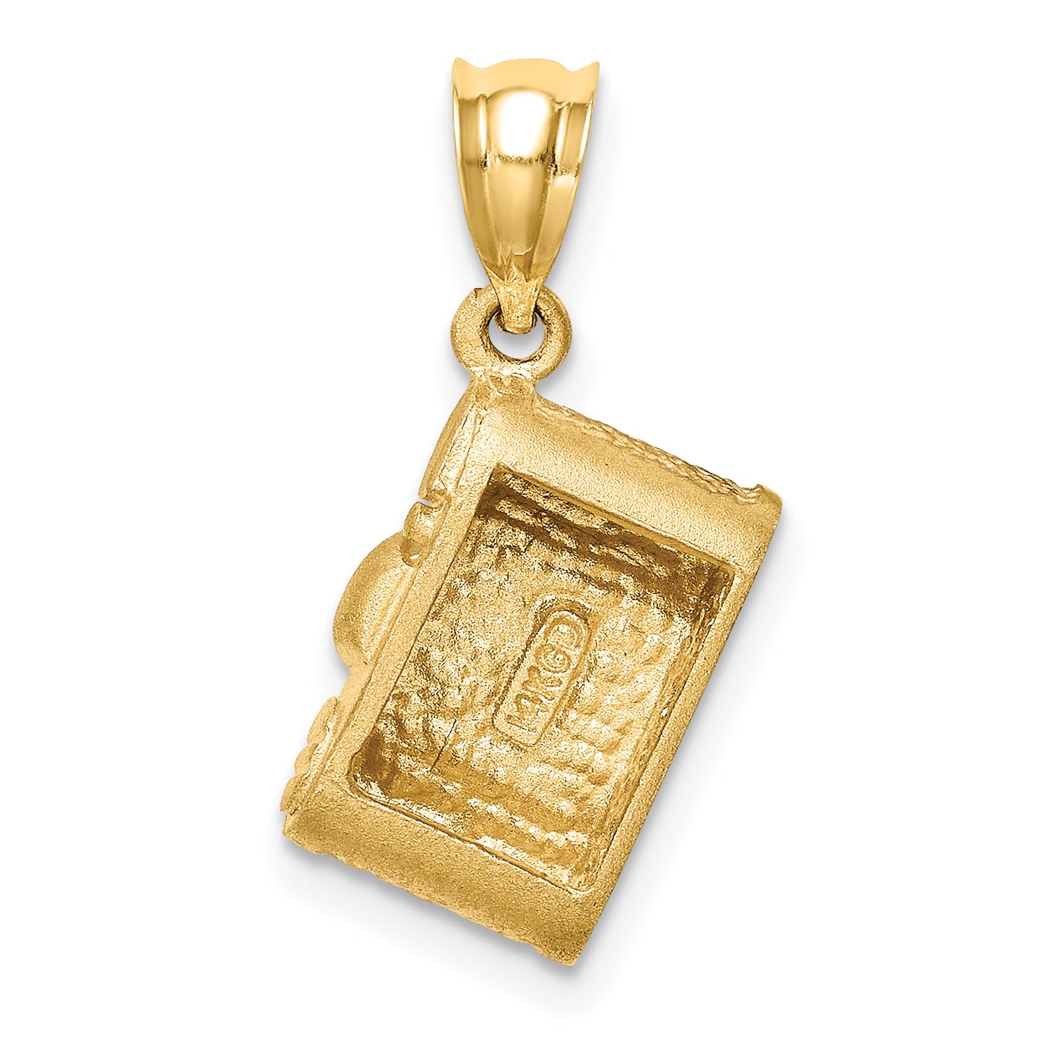 14K Brushed & Polished Enameled Camera Pendant