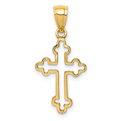 14K Polished Cross Pendant